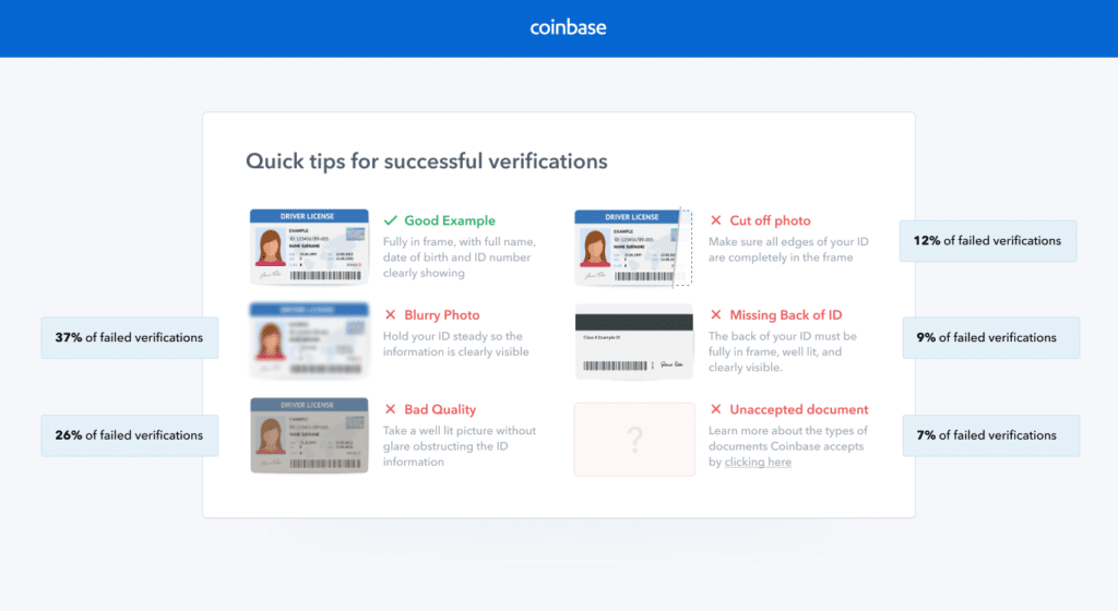 coinbase identity verification screenshot
