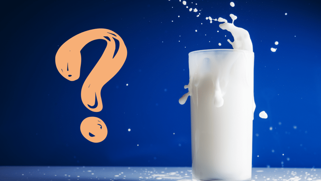 question mark next to milk