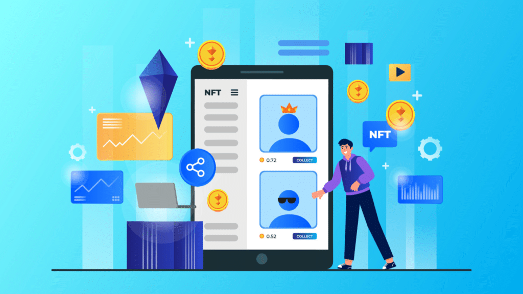 minting and listing NFTs graphic