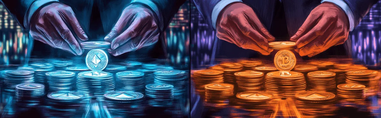 A Crypto Investor Dividing Physical Bitcoin