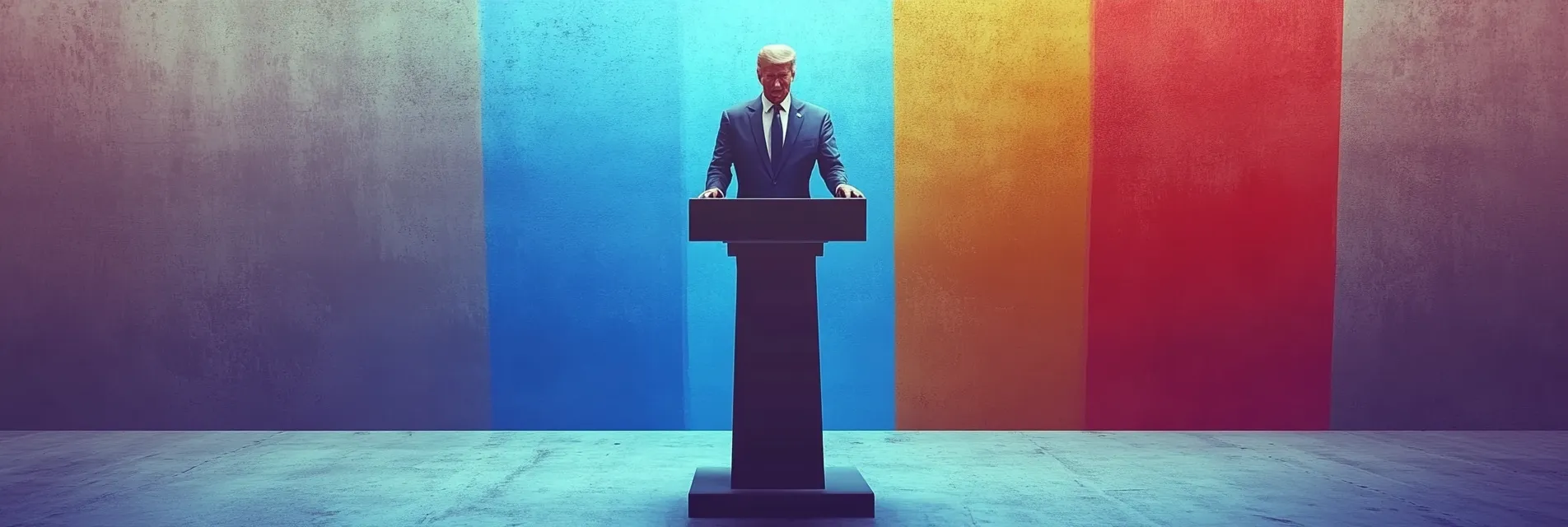 A politician making campaign promises realistic