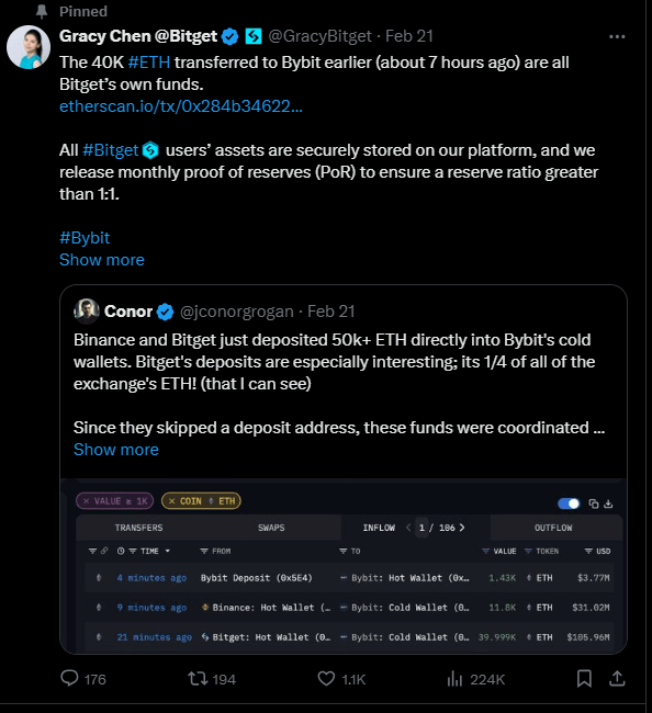Gracy Chen Tweet
